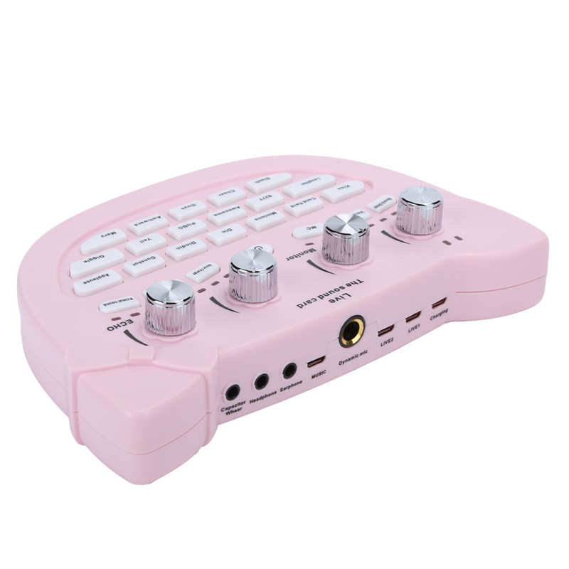 Sound Card Provide A Perfect Singing Experience Multi-effect Sound Mixer ABS Material for Anchor Broadcast Mobile Phone