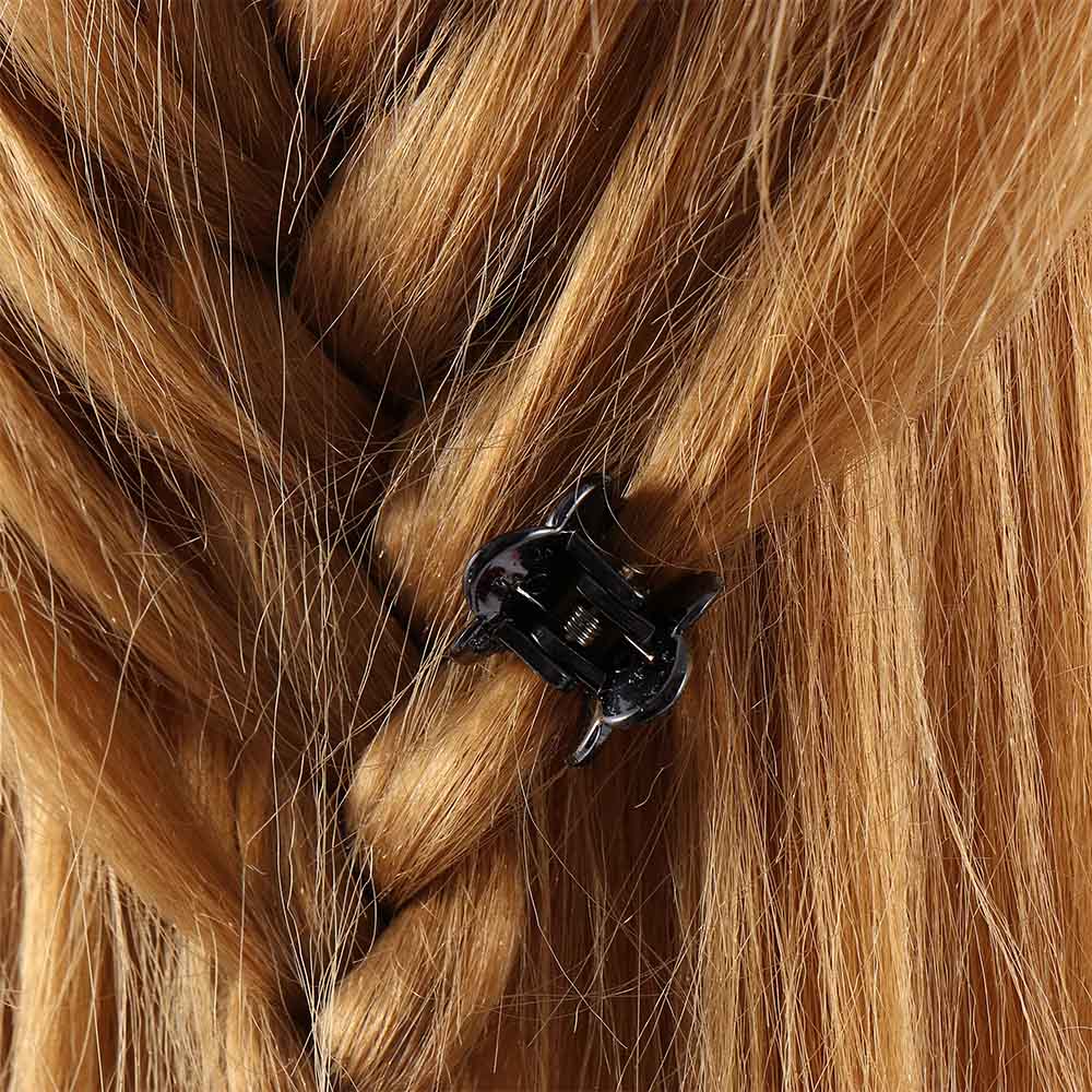 Pinzas pequeñas de plástico para el pelo para mujer, herramientas de estilismo para el cabello, salón de belleza, a la , color negro, 10 unids/set por juego