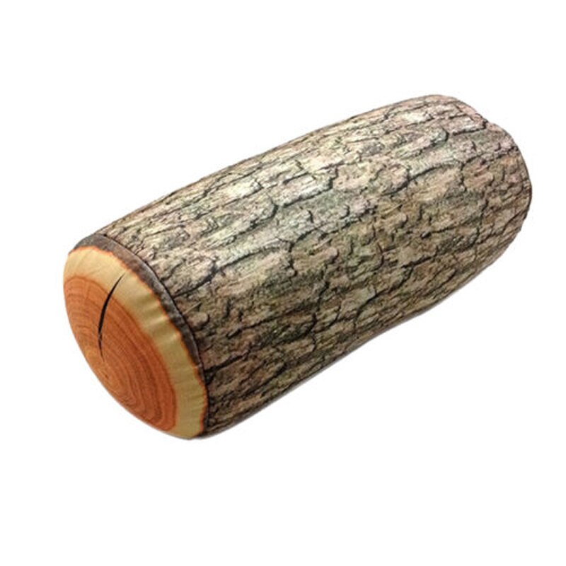 Stump Shaped Decorative Pillows Home Car Decor Cute Round Woods Grain Soft Plush Chair Seat Cushion Pillow