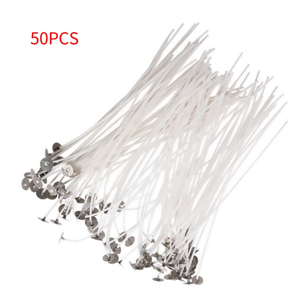 50pcs/bag Pure Cotton Core Candles Wicks 15cm DIY Candle Making Pre-waxed with Oil Wicks for Party Supplies