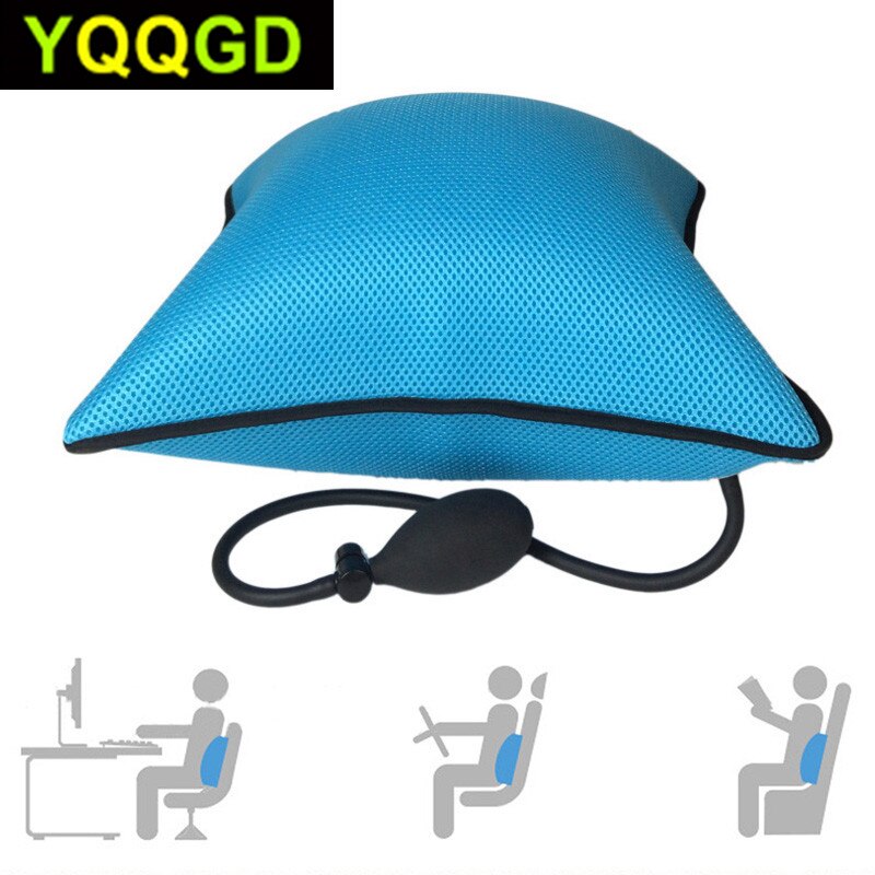 1Pcs Portable Inflatable Lumbar Support Lower Back Cushion Pillows - for Office Chair and Car Sciatic Nerve Pain Relief