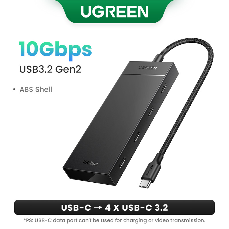 UGREEN USB C HUB 10 Gb/s Type-C 3.2 Gen2 Rozdzielacz USB USB C USB A Hub 4 porty USB 3.2 do MacBooka Pro Air Adapter wieloportowy typu C