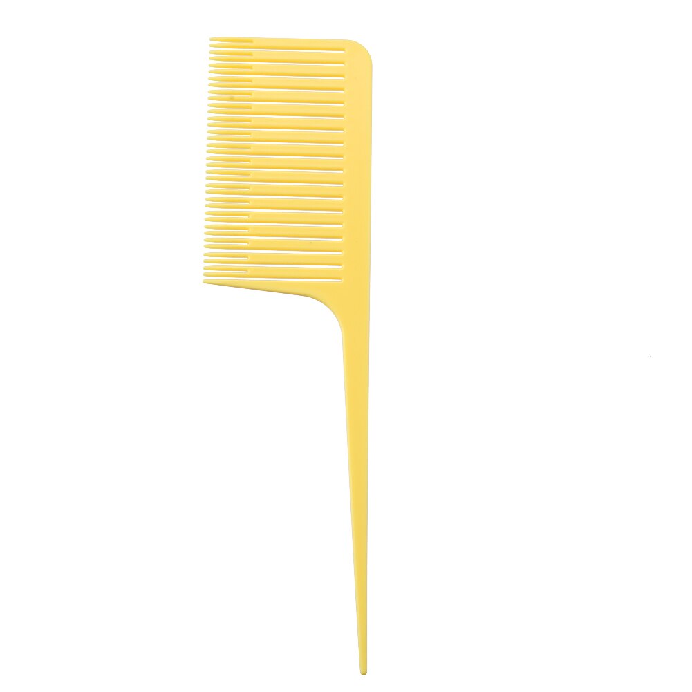 Hair Hairstyle Styling Tool Plastic One-Way Hair Dyeing Tail Comb Hairdressing Highlighting Sectioning Brush hair Accessories: Yellow