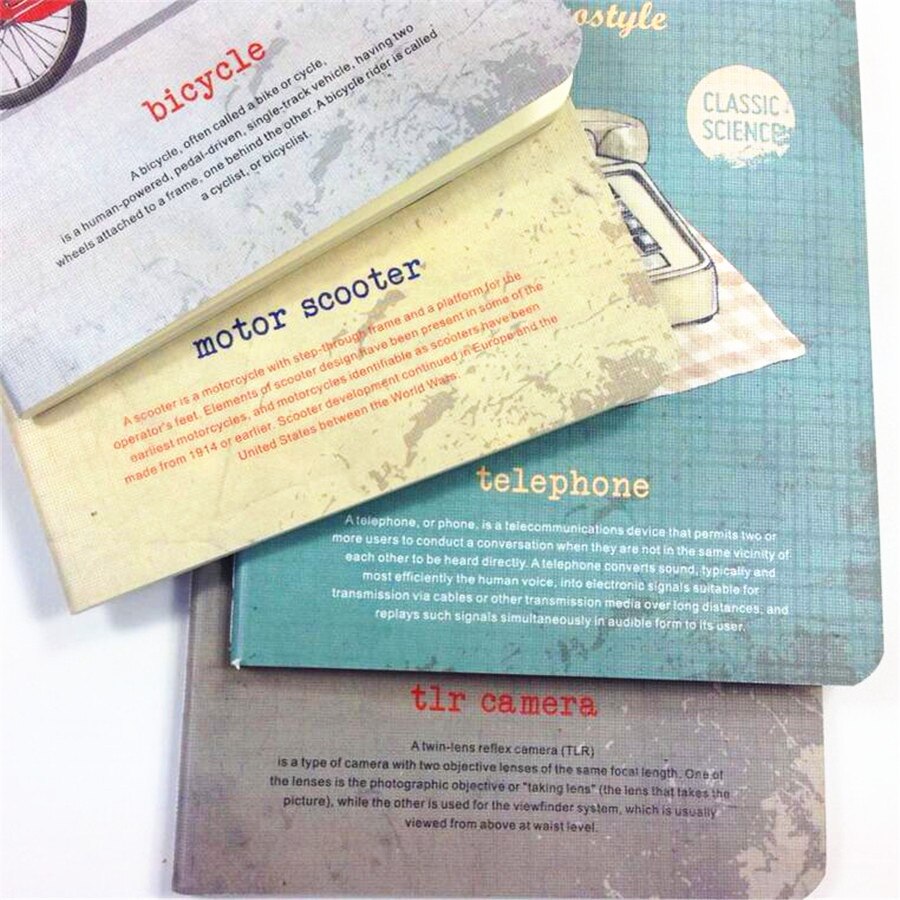 1pc/lot Kraft Paper Notebook Vintage Old Objects Series Diary Stationery Office Material School Supplies Student