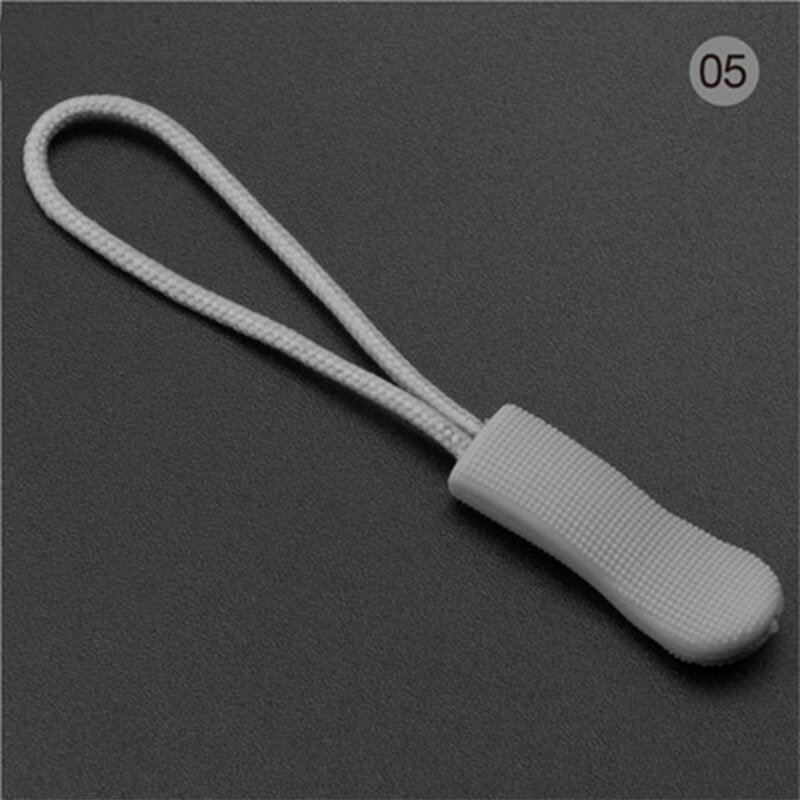 Tirette de fermeture à glissière, 10 pièces, cordon de fermeture à glissière, ajustement d&#39;extrémité, tête de fermeture à glissière de remplacement, Clip de fixation de boucle, valise vêtements, accessoires de couture à domicile: gray
