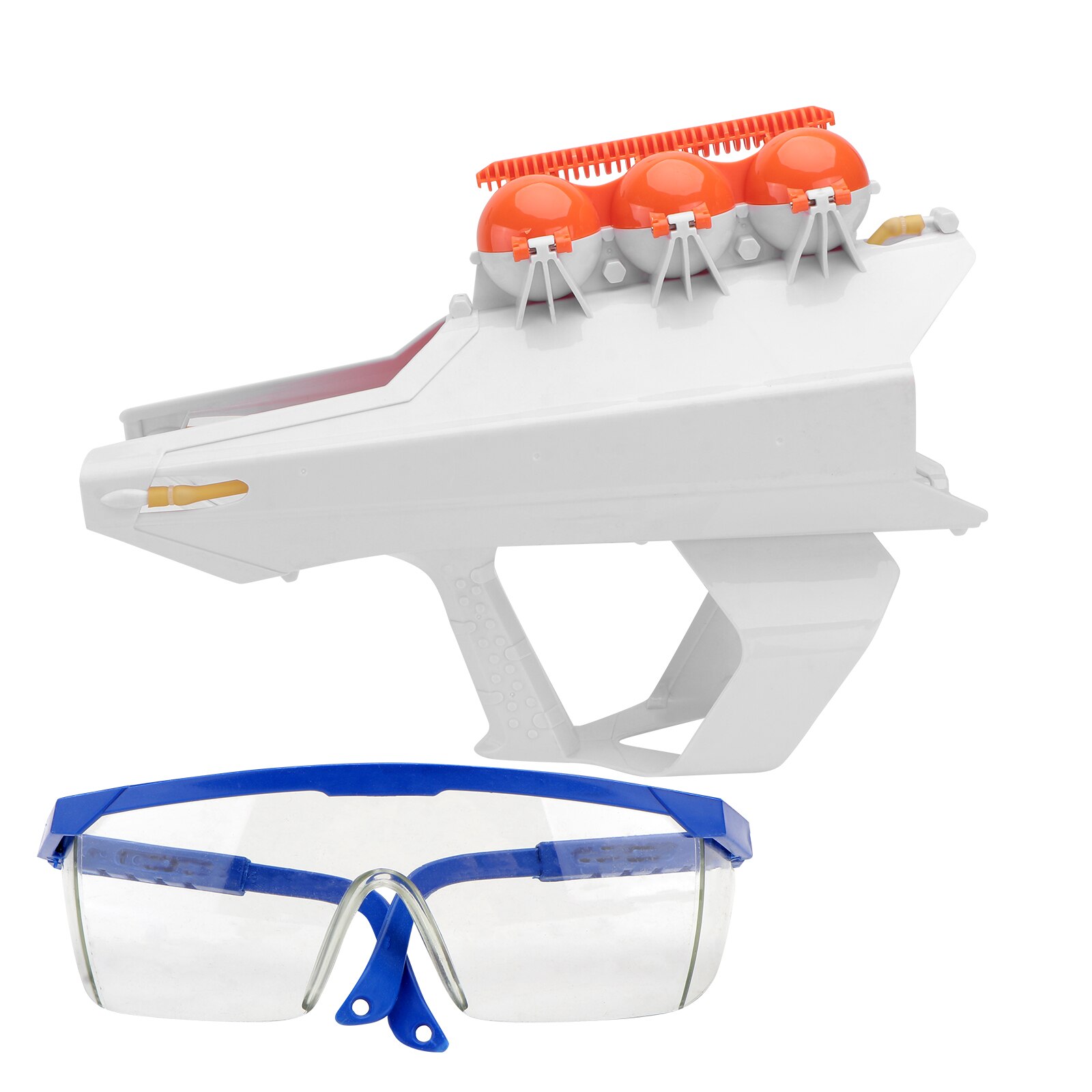 1 Set Winter Spelen Sneeuw Artefact Sneeuwbal Launcher Kinderen Speelbal Met Goggle: White