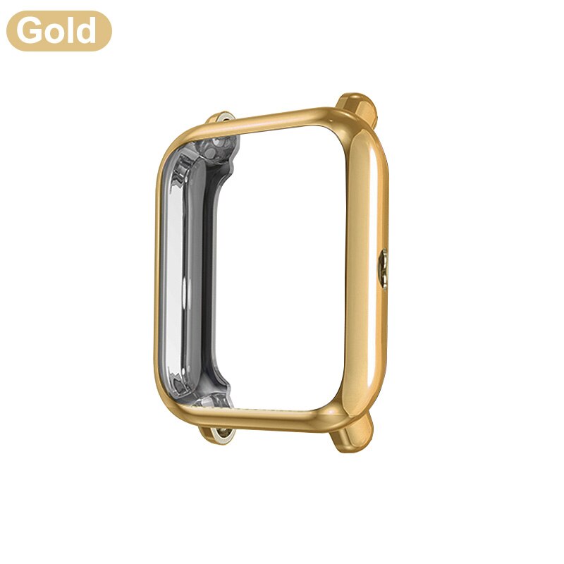 Amazfit Bip U S Lite futerał ochronny z folią do akcesoriów Amazfit GTS 3 2 Mini Bumper TPU obudowa ochronna: Plating Gold / Amazfit GTS 3
