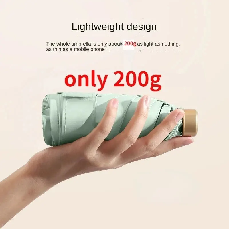 Mini-Sonnenschirm, Tasche, Regenschirm, Vinyl, faltbar, UV-Schutz, UV-Schutz, Sonnenschutz, Taschen-Sonnenschirm, Kapsel