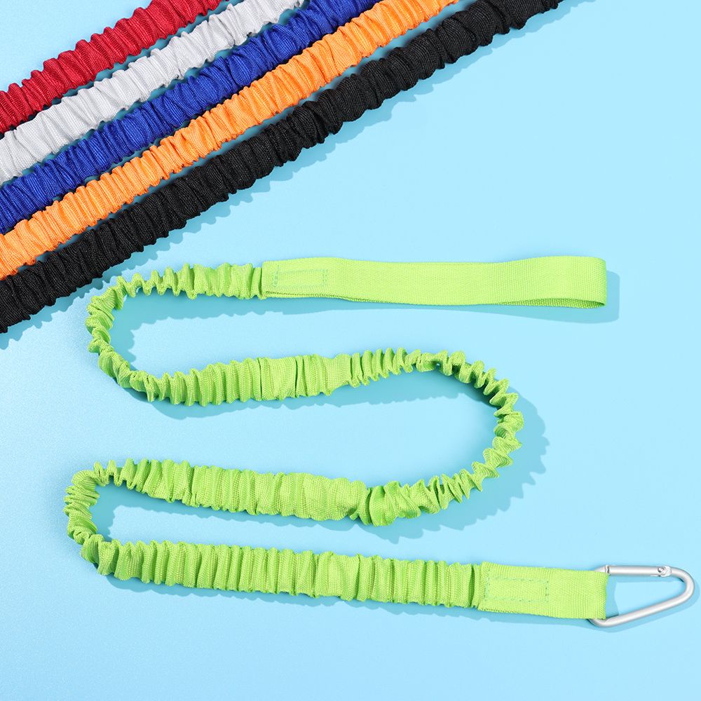 Laisse de canne à pêche élastique réglable, pour Kayak et canoë, corde de sécurité, mousqueton, accessoires pour bateaux à rames