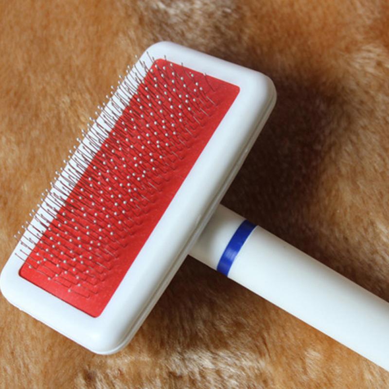 Kleine Kat Hond Kam Rood Puppy Kat Haar Grooming Oliejas Kam Gilling Borstel Quick Clean Tool
