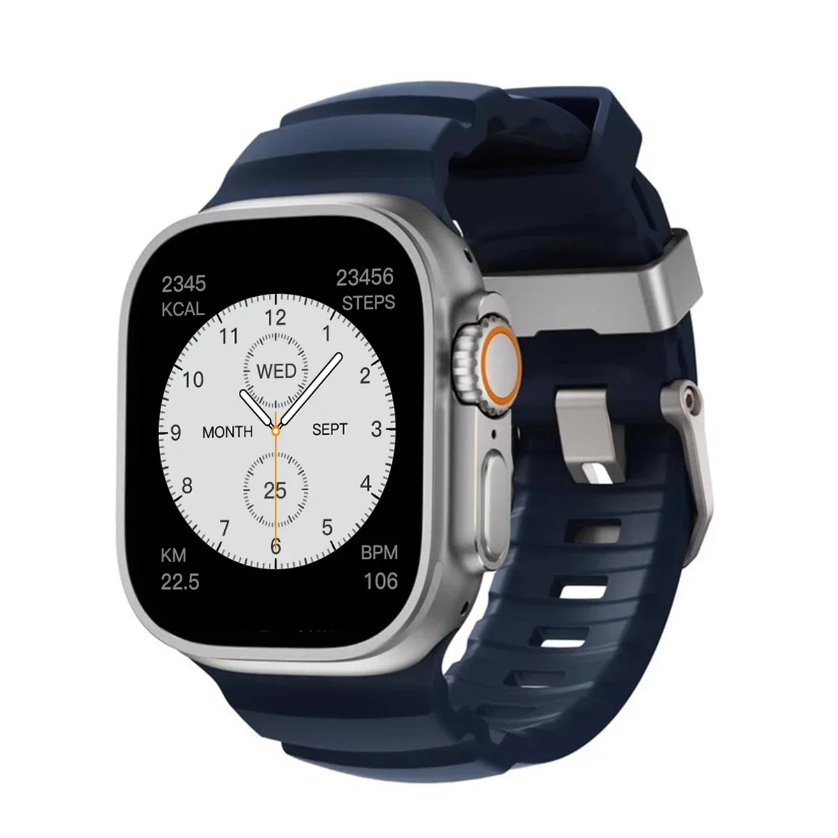 Correa deportiva de silicona para Apple Watch Ultra 2 10 9 8 7 6 SE 5 4, pulsera de Metal de titanio para iWatch 42mm 44mm 45mm 46mm 49mm: Red black / 12 mm