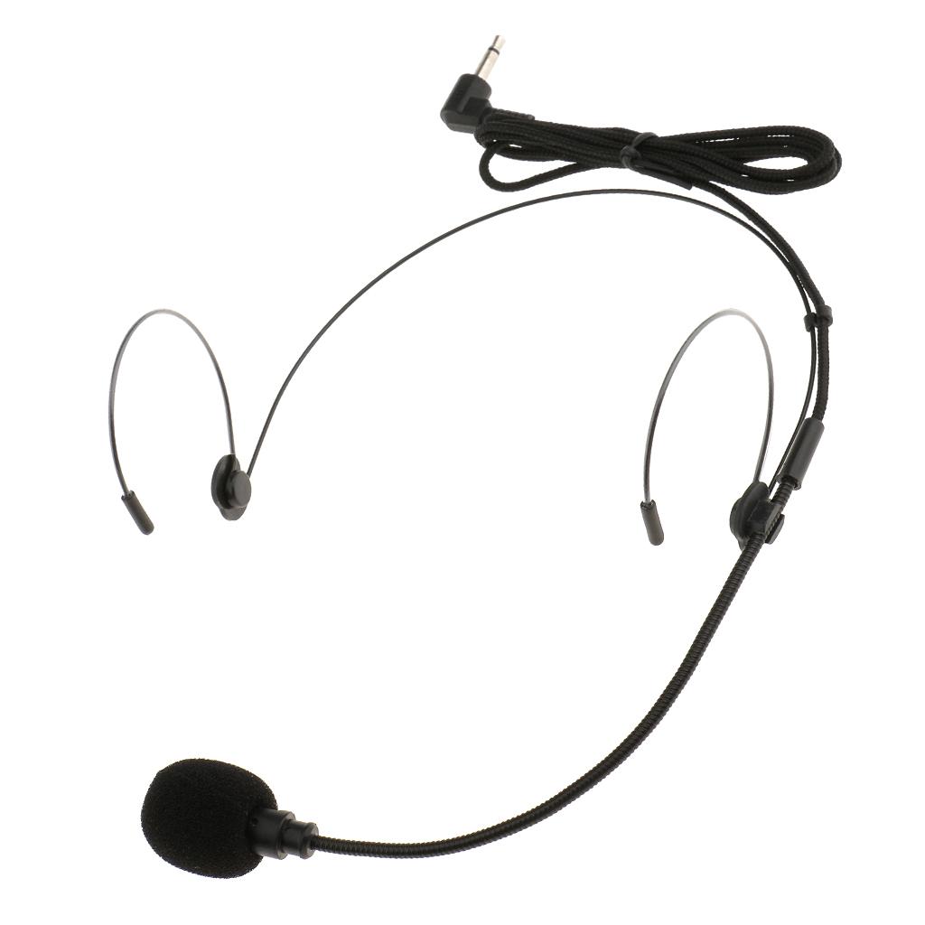 Flexible Ear Hook Headset Microphone Headworn Mic Noise Cancelling for Teachers Double Ear Hook Wired Headset Headworn Microphon