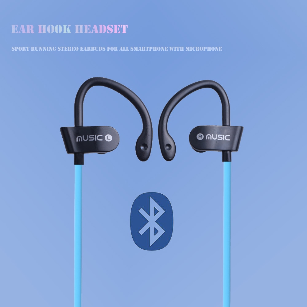 Oorhaak headset draadloze bluetooth oordopjes koptelefoon sport hardlopen stereo oordopjes voor alle smartphones met microfoon