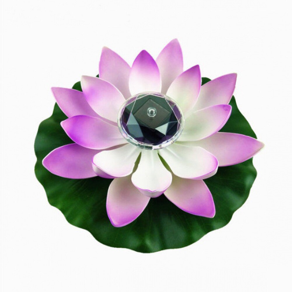 Solar LED Flower Light, 1pcs Artificial Lotus Shape Solar Pool Lights Floating Fountain Pond Garden Pool Lamps LED Night Light: B