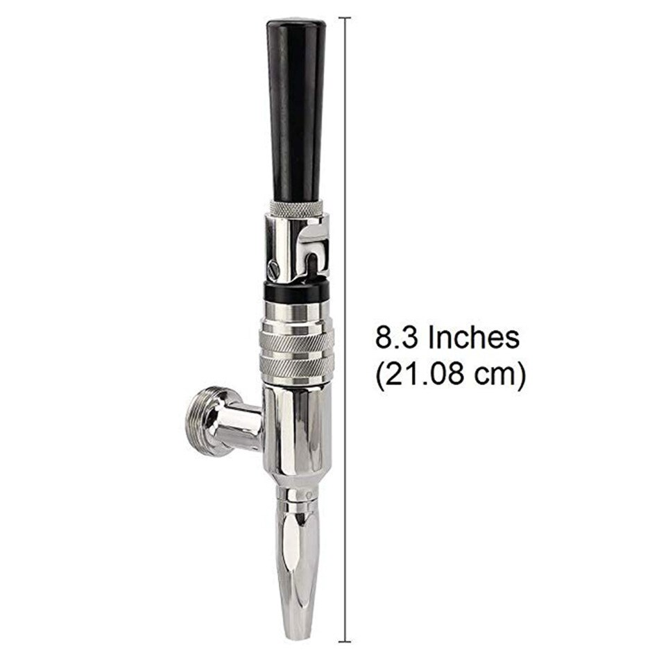 TTLIFE Stainless Steel Draft Beer Dispensing Nitrogen Nitro Tap , Stout Beer Faucet,coffee tap with Black Handle