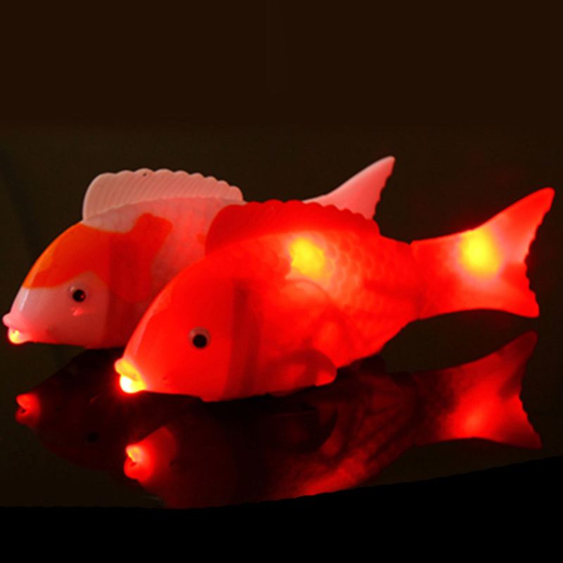 Mini Elektrische Bionic Schaukel Fisch Spielzeug Tiefsee Elektronische Fische Glowing Spielzeug Baby Kinder Bade für Jungen Mädchen 72XC