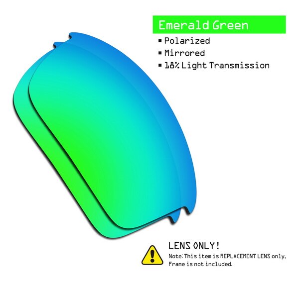 SmartVLT Polarized Replacement Lenses for Oakley Bottle Rocket Sunglasses - Multiple Options: Emerald Green