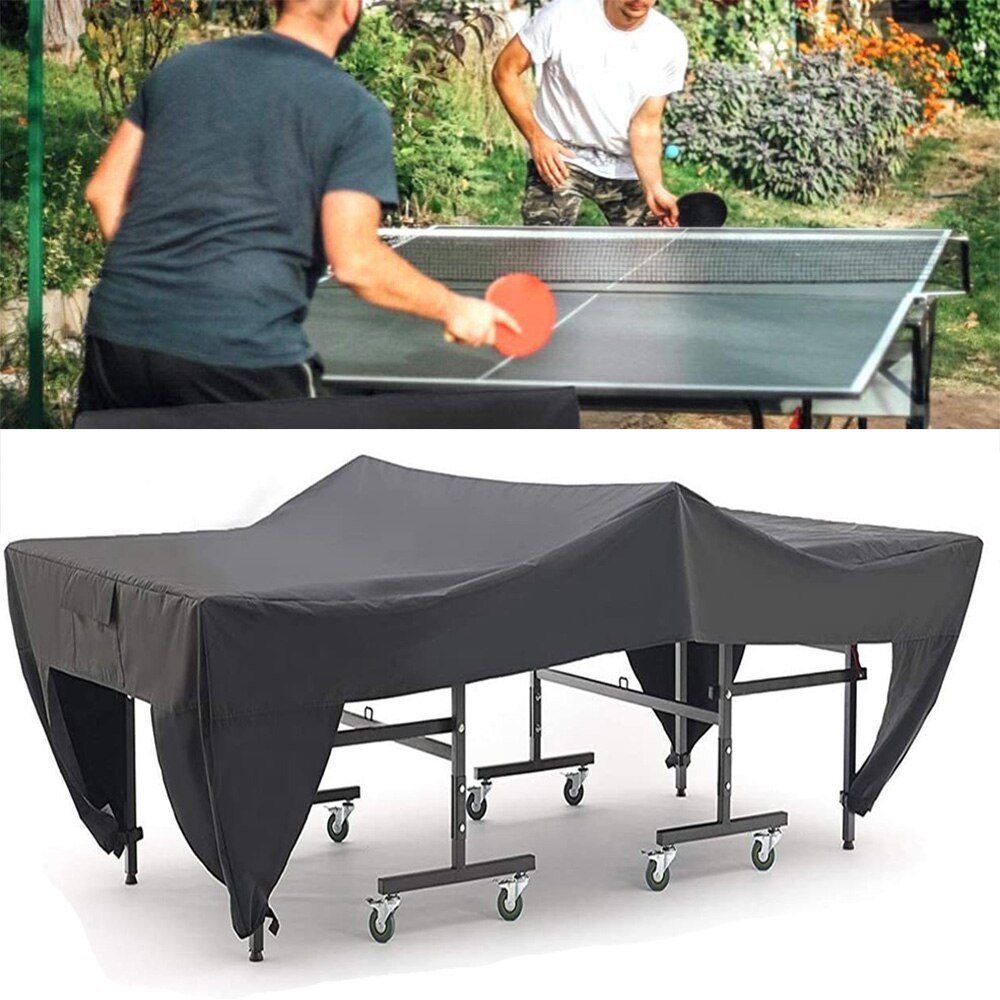 Utomhus pingis täcker bord damm tunga vattentät uv resistent tennis pingpong bord förvaringspåse utrustning skydd