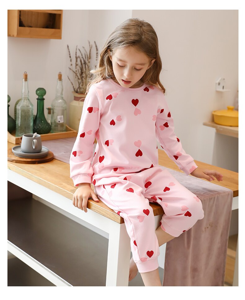 Ihana yksiosainen haalari pyjamat tytöille pehmeä puuvilla lämmin pitkähihainen yöpuku syksy talvi lasten yöasut kotivaatteet