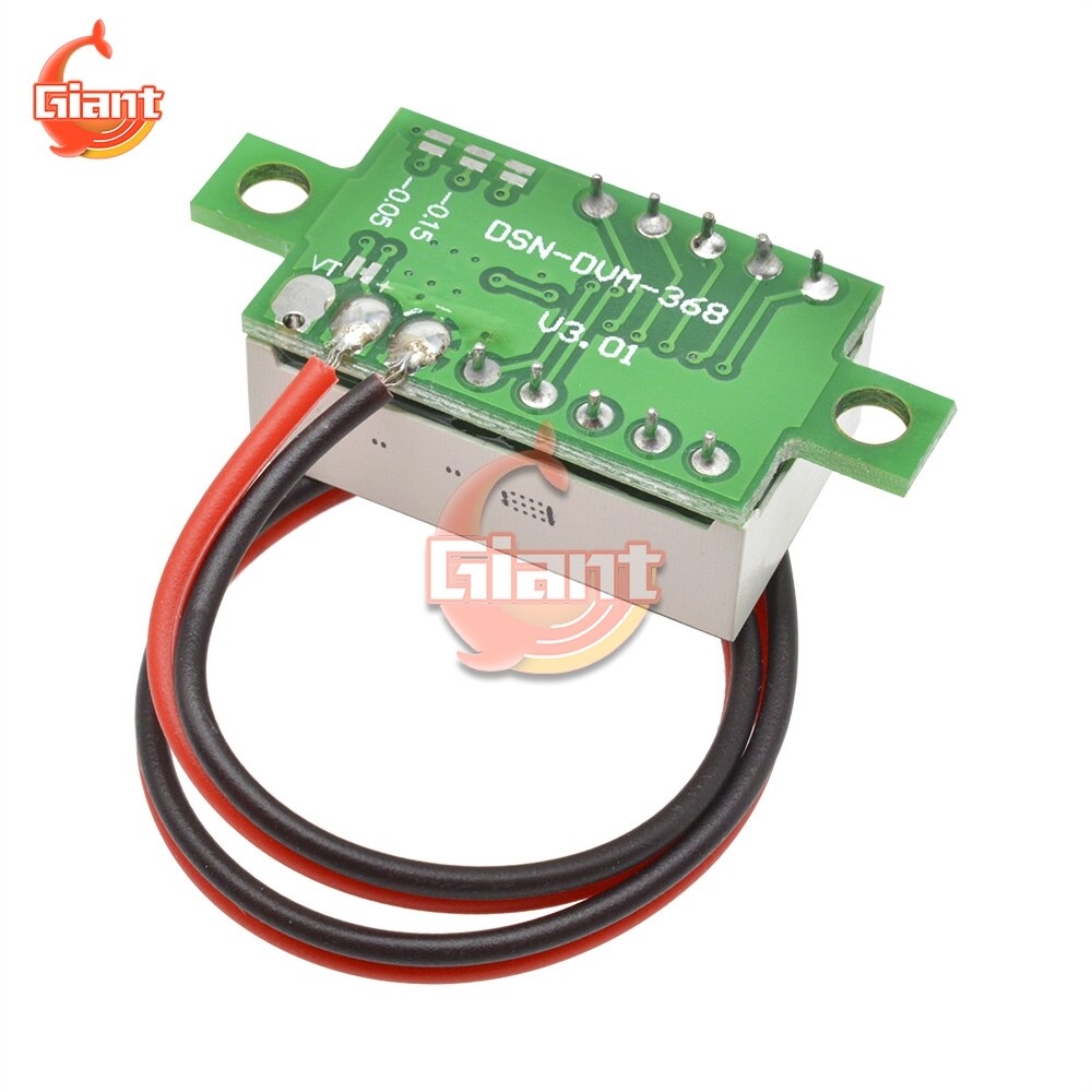 Mini Digital Voltmeter 0.36 inch Voltage Tester Meter 0.36&#39;&#39; DC 4-30V 3 Digit LED Display Adjustment Voltmeter Red Blue Panel