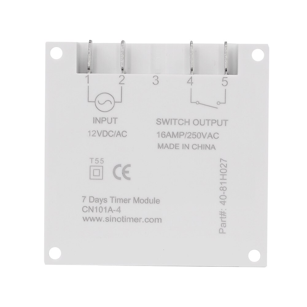 12V AC/DC Digital 7 Days Weekly Programmable Timer Switch Electronic Lighting Daily Time Relay Programmer inside Battery