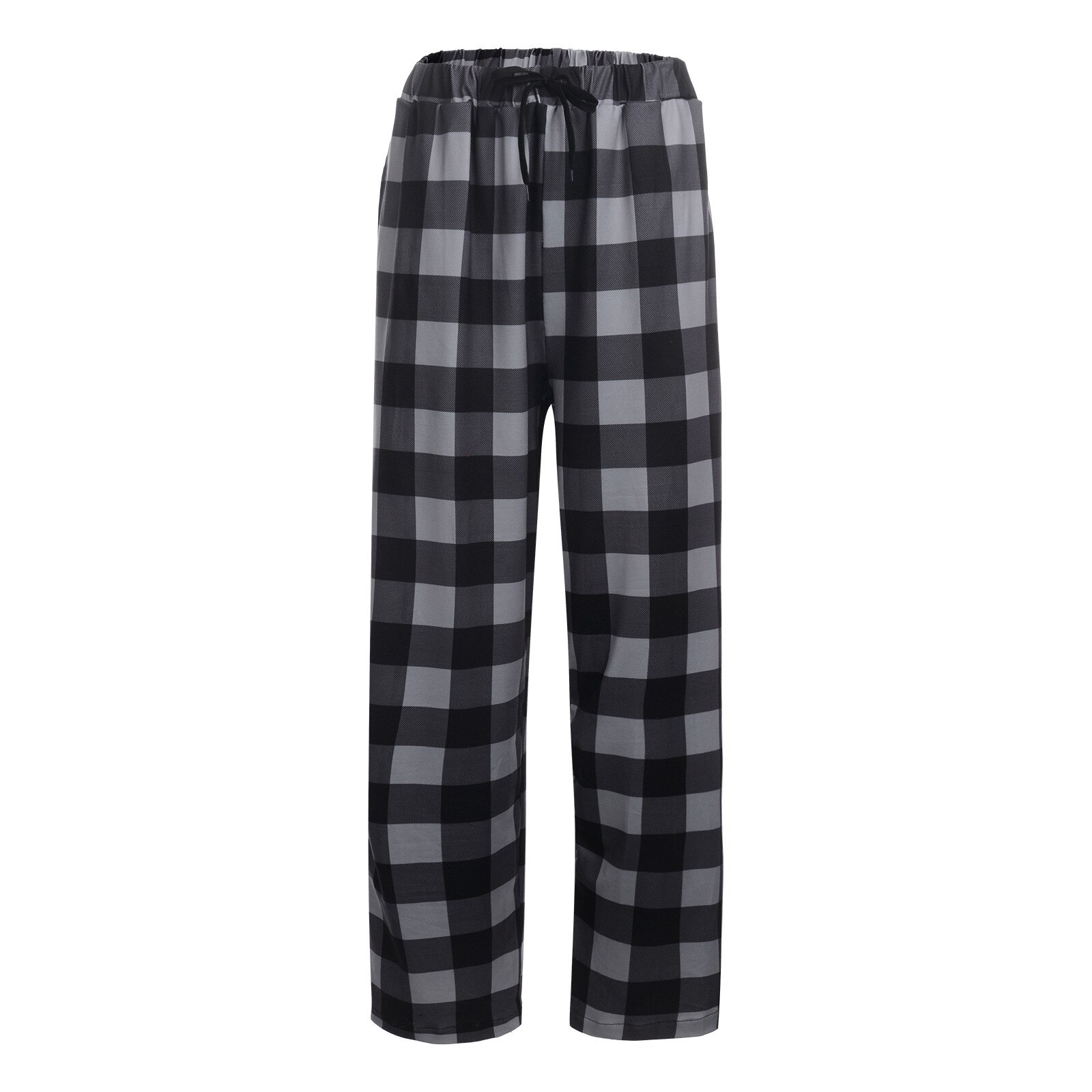 Winter Sleep Bottoms Homewear Vintage Nachtkleding Broek Voor Mannelijke Plaid Pyjamabroek Voor Adluts Woninginrichting Katoen Broek: Grijs / M