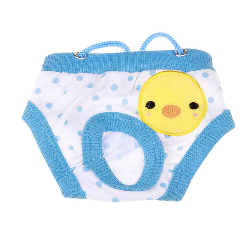 Cartoon Dog Diaper Physiological Pants Sanitary Washable Female Dog Short Panties Underwear Briefs For Girl Dogs Pet Supplies: Blue / S