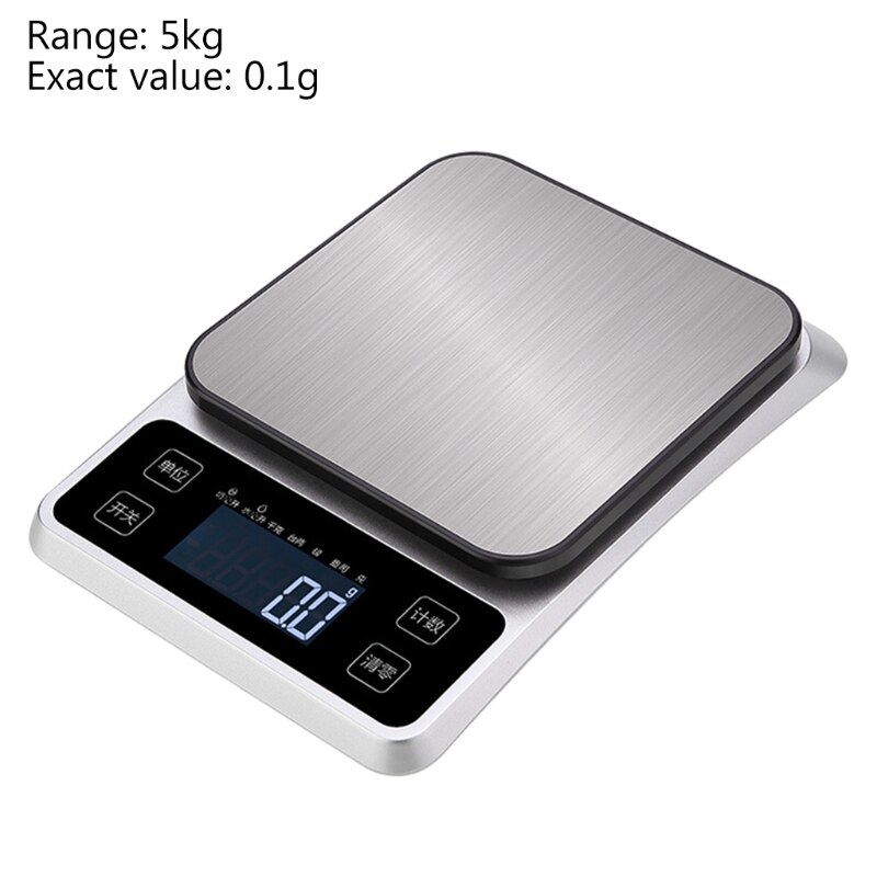 Home Kitchen Slim Electronic Digital Scale Stainless Steel Weighing Gadget: C