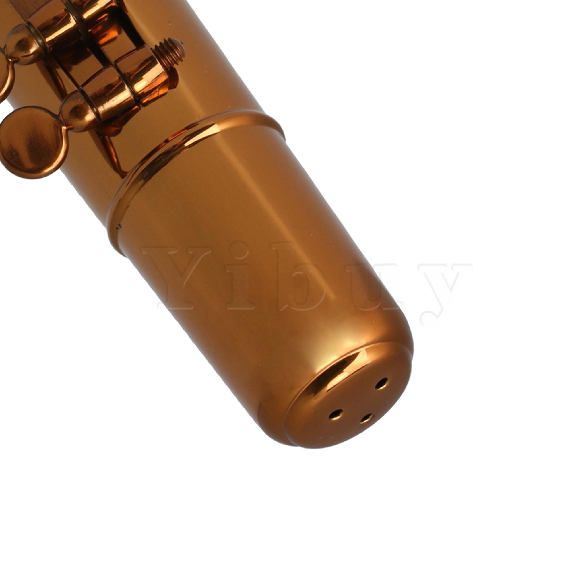Yibuy Rose Gold B Flache Tenor Saxophon Sax Mouthpiece with Ligatur Kappe 9 #