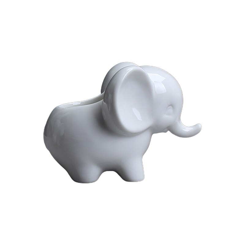 Pot de fleurs en céramique, Animal de dessin animé éléphant Succulent bonsaï, jardinière pour jardin intérieur et extérieur, de cour, directe