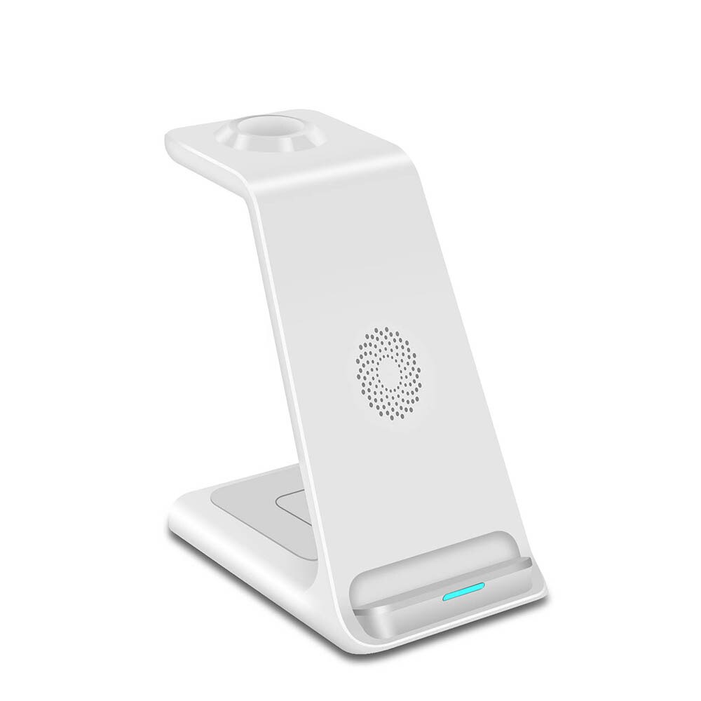 Qi Wireless Charger For iPhone 13 12 11 XS XR X 8 Charging Stand Holder Station for Airpods Pro iWatch 7 Induction Fast Chargers: White