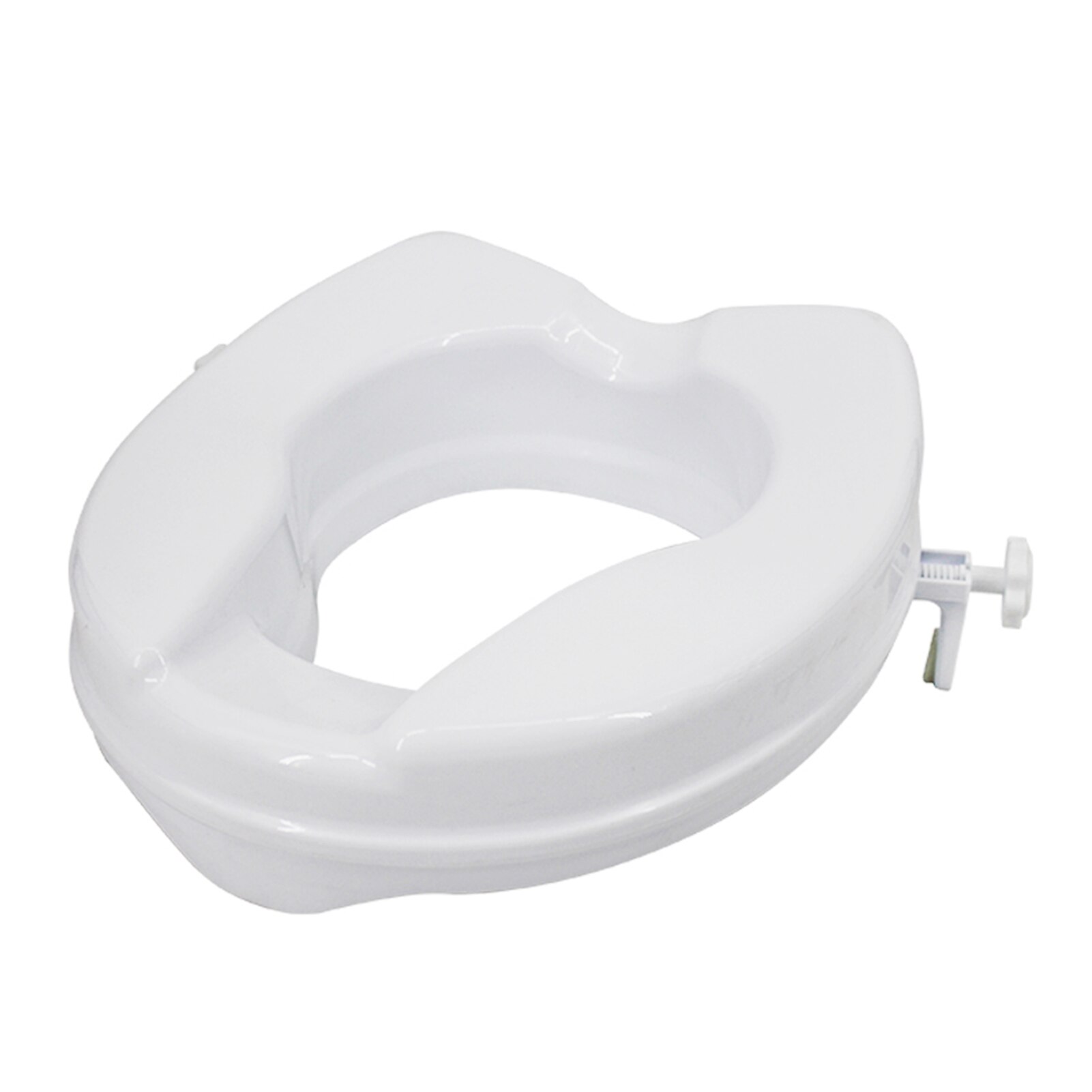 2/4/6In Raised Toilet Seat Heavy Duty Elevated Toilet Seat with Tightening Clamps Raised Toilet Seats for Most Elongated Toilets: 2in without Lid