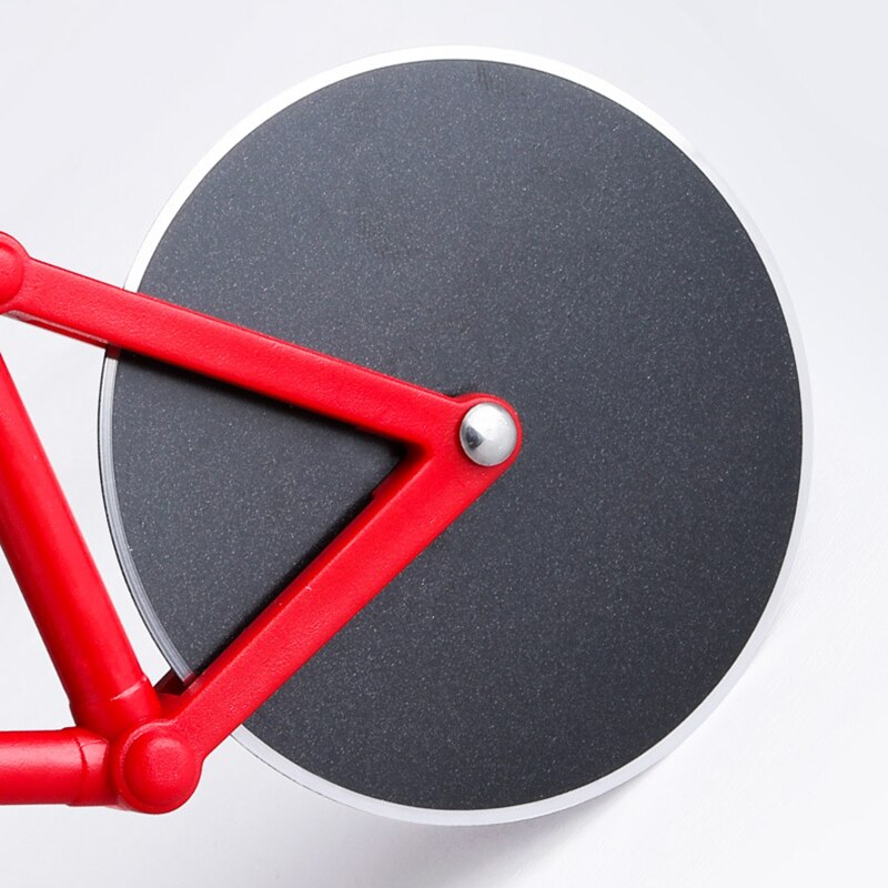 Recém aço inoxidável bicicleta ralador pizza corte cortador de pizza roda com titular profissional ajuda cozinha