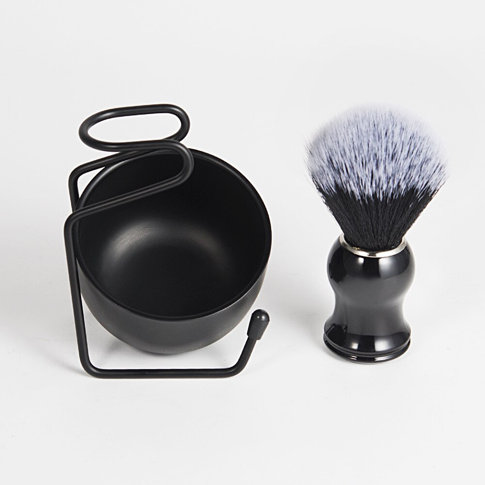 Juego de brochas de afeitar para hombre, cuenco para Espuma Facial de aleación, soporte para afeitado de barba, limpiador de bigote, taza de afeitar, accesorios de estilismo