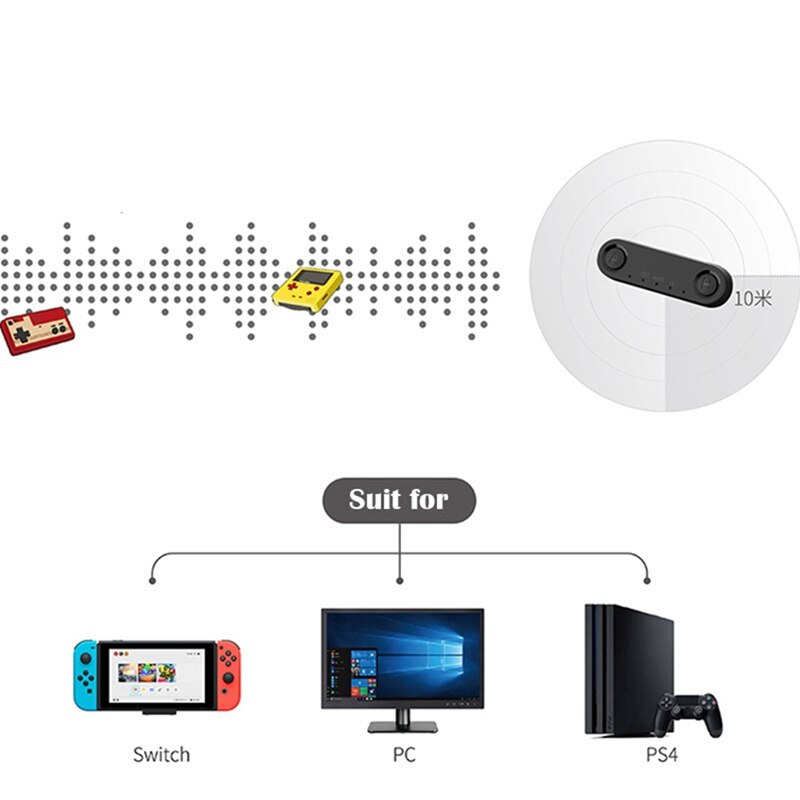 - bluetooth-zender voor nintendo switch, bluetooth 5.0 draadloze audioadapter, accessoires voor switch lite  ps5 pc