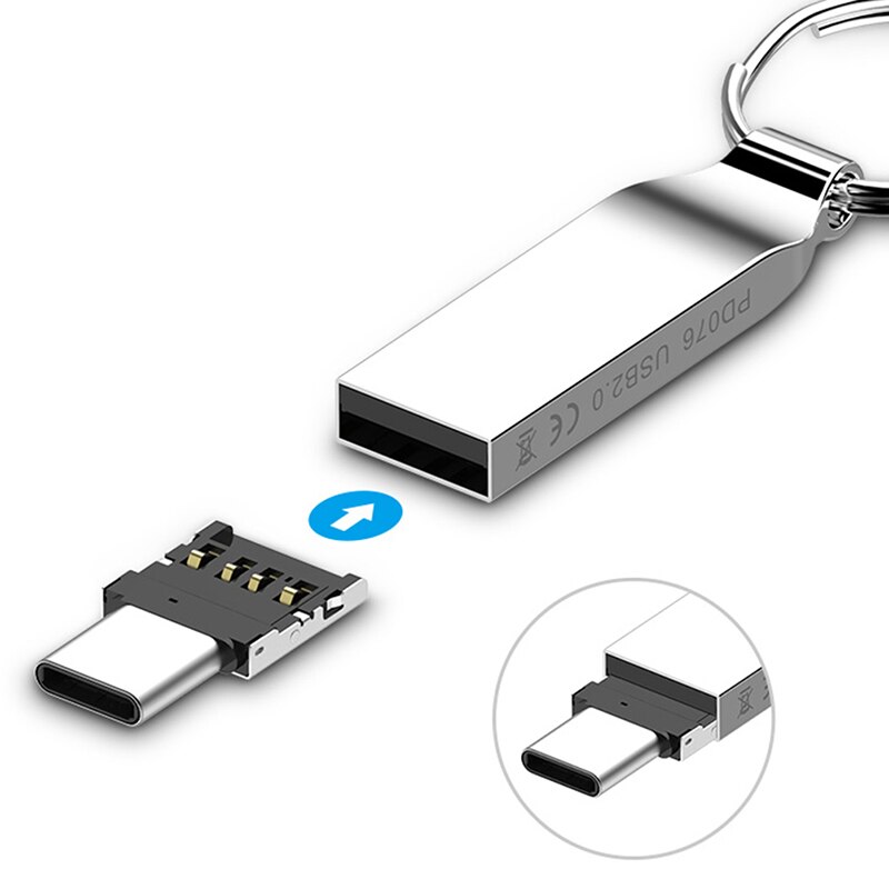 1/2pcs USB-C 3.1 Type C Male To USB Female OTG Adapter Converter For U Disk