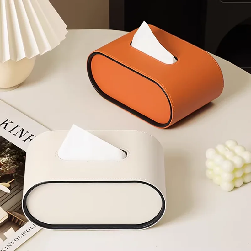 Pu Leder Taschentuch Box mit Lager regal Wohnkultur Papier halter Servietten halter für Büro tisch, Arbeits platte, Nachttisch & mehr