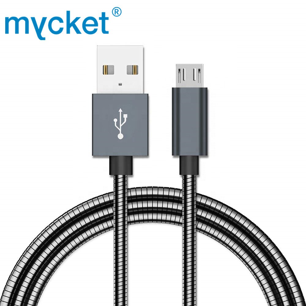 Mycket Metalen Lente Micro Usb Kabel Voor Samsung Xiaomi Huawei Android Telefoon Mini Draagbare Snelle Sync Gegevens Charge kabel