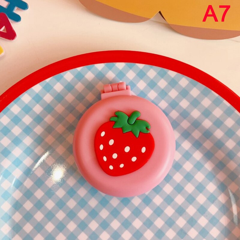 Espejo plegable con peine para chica, pequeño cepillo de pelo de viaje con bolsillo portátil, herramientas de estilismo de espejo, Mini espejo de bolsillo: A7