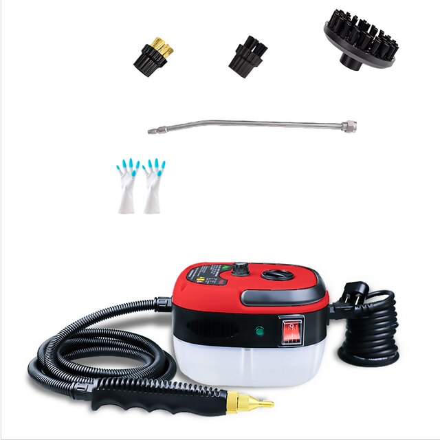 220V 3Bar Home Electric Steam Cleaner Household Steam Generator 2500W Car/Air Conditioner/Range Hood Multi High Pressure Washer: 220V red / EU