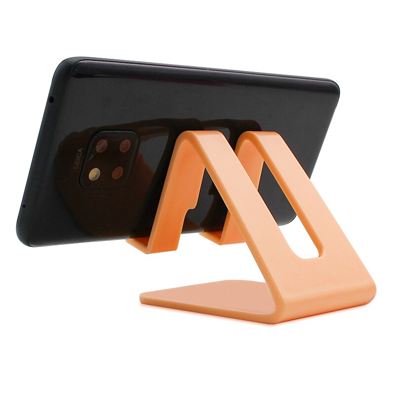 Support universel de Support de téléphone portable de Table pour le Support de bureau de téléphone pour l'iphone 11 Pro XR Samsung Xiaomi Support de téléphone portable: Orange