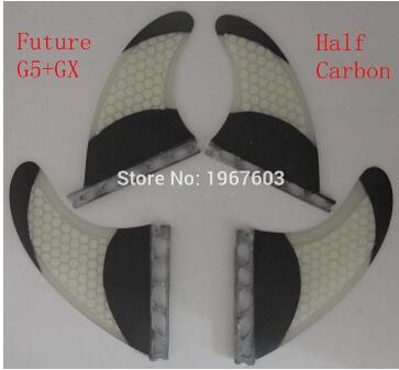 Quad set Surf fin Future carbon honeycomb G5 surfing fins 2 piece side fin 2 piece center rear surf fin: Default Title