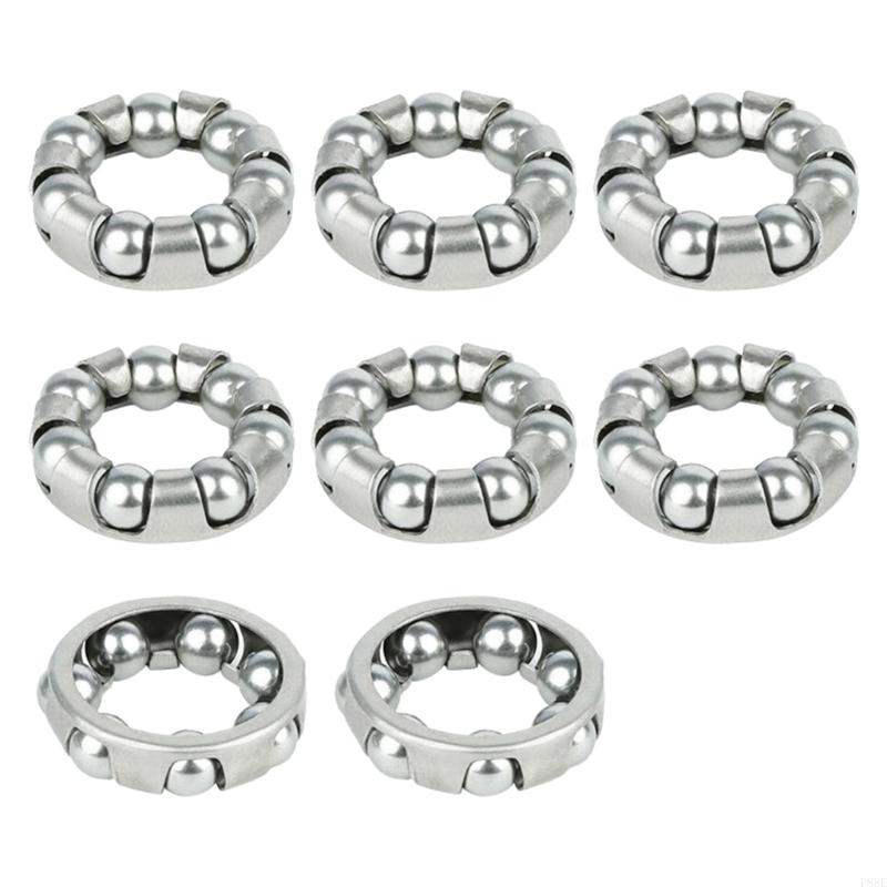 P88E 8pcs Bicicletas bicicleta Forquel Buardador soporte Bottoming Bolas acero carbono Retener los auriculares: Azul marino