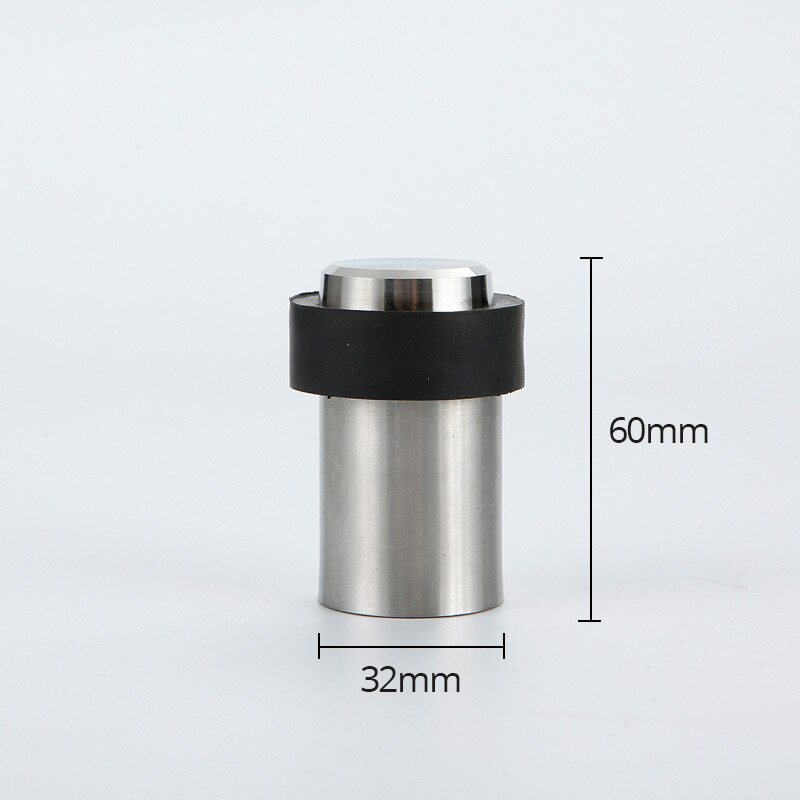 NAIERDI Gummi Tür Stopper Edelstahl Tür Schutzhülle Pad Zauberstab Schutz Anti-kollision Tür Halfter Tür Stoppt Hardware-: A 60mm