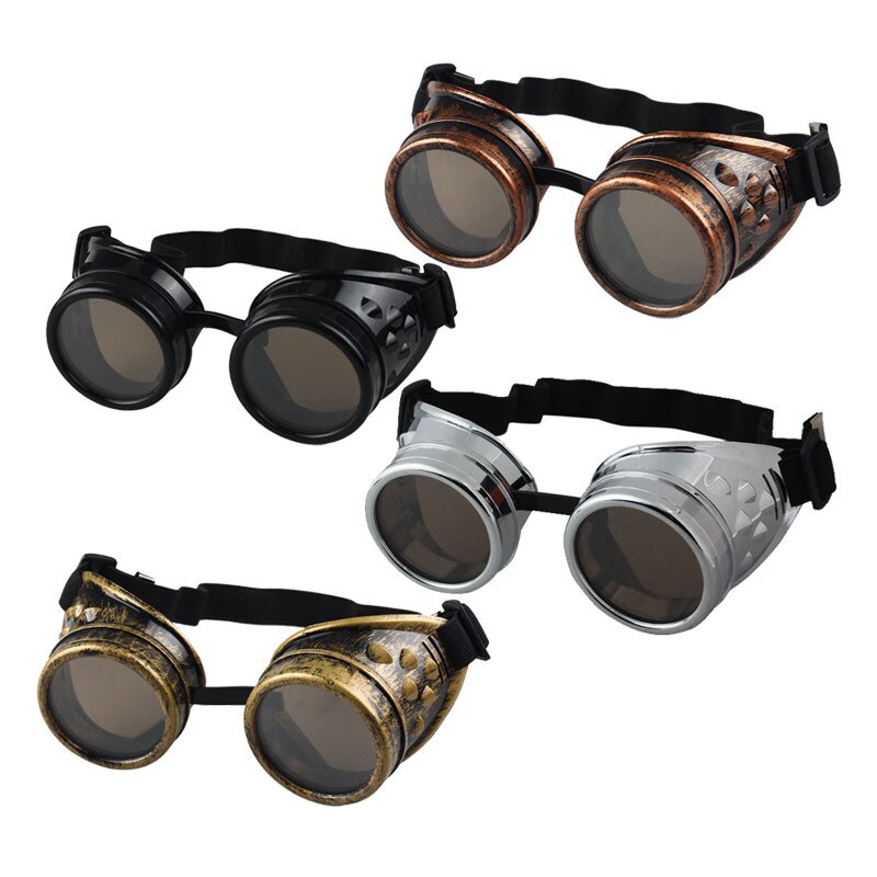 Tungmetal steampunk motorcykel briller gotisk stil driver beskyttelsesbriller beskyttelsesbriller til cosplay halloween dekorationer