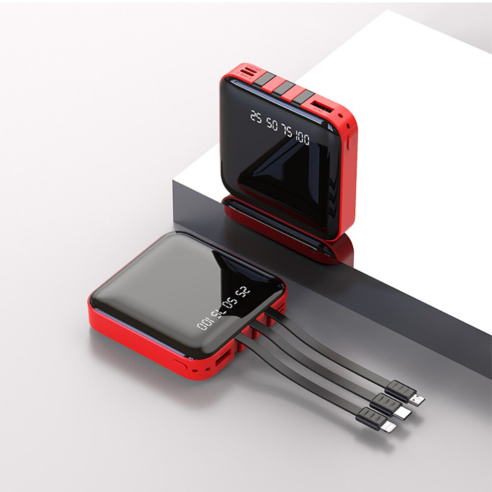 Power bank20000 mAh Hohe kapazität schnelle lade Mini Tragbare Power bank: Rose Rot