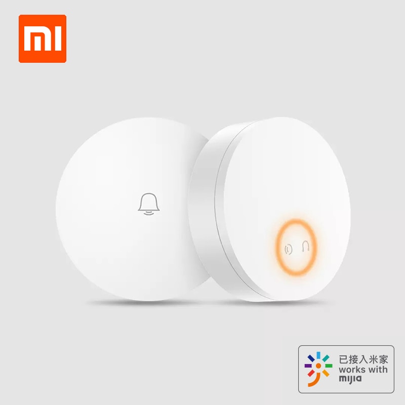 Xiaomi Mijia – sonnette sans fil Linptech, wi-fi, auto-générante, sans câblage, prise de mémoire, fonctionne avec l&#39;application Mijia, contrôle intelligent