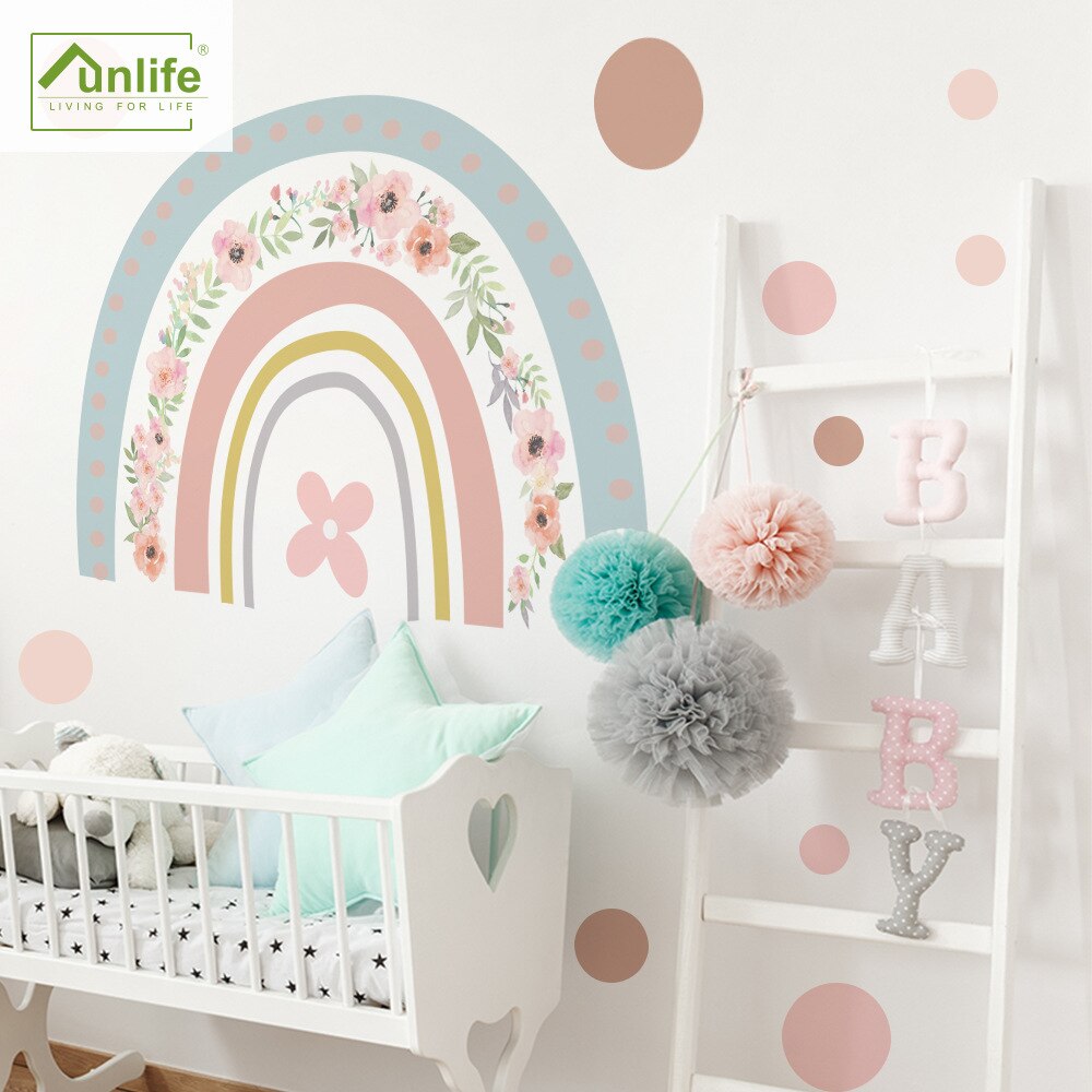 Pastell Boho Regenbogen Süße Hand Gezeichnet Moderne Aufkleber Für