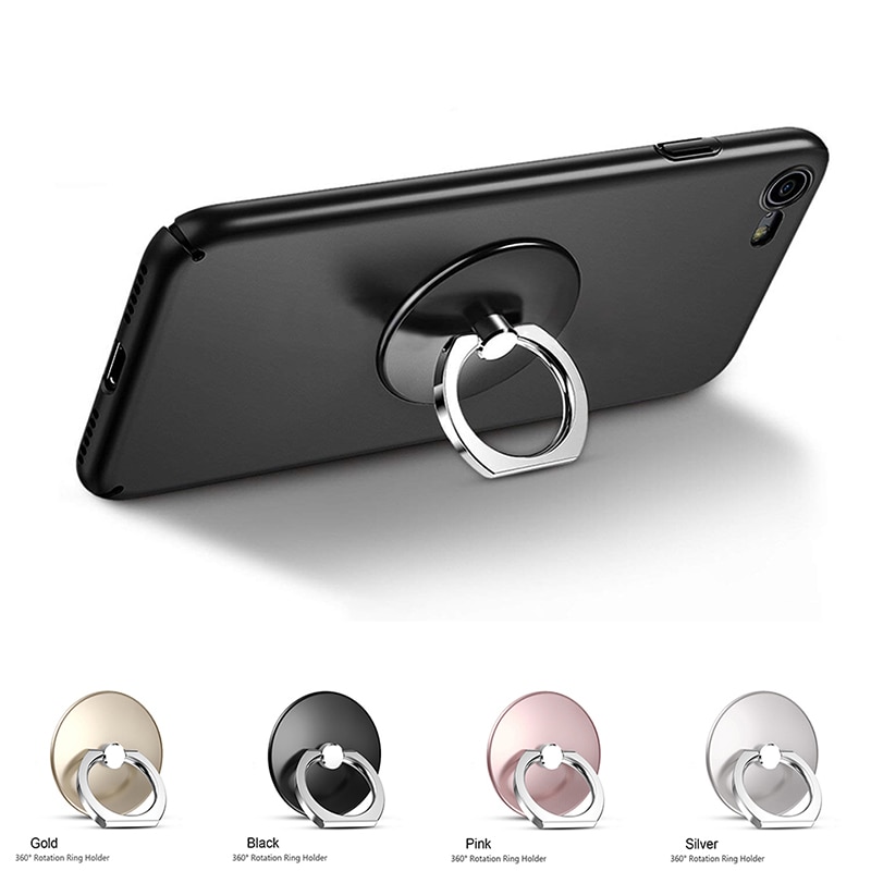 Universel téléphone porte-anneau anti-dérapant doigt porte-anneau mignon chat/fleur métal poignée Support téléphone Mobile Support en plastique pour tablette