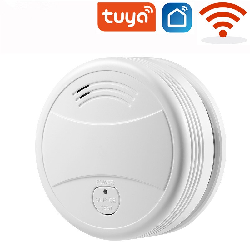 Sensore rilevatore di fumo allarme antincendio sistema di sicurezza domestica pompieri Tuya WiFi allarme fumo protezione antincendio indipendente
